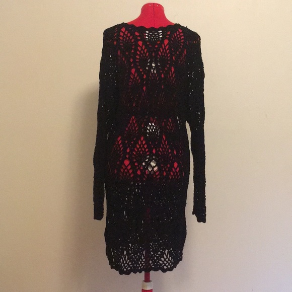 Express Black Hand-knitted Sweater Dress - Picture 2 of 3